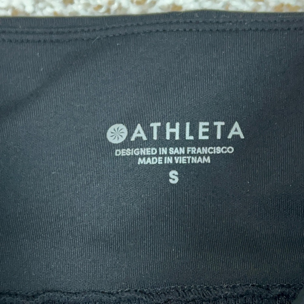 Athleta Pants Womens‎ Small Black High Rise Ankle Leggings Zip Pockets Yoga Gym - Picture 8 of 12